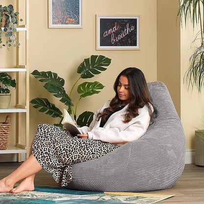 Large Beanbag Chair Cover Grey