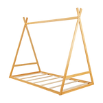 Kids Tent Montessori Toddler Floor Bed Wooden Bedframe Slat Support