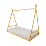Kids Tent Montessori Toddler Floor Bed Wooden Bedframe Slat Support