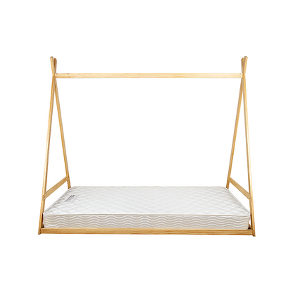 Kids Tent Montessori Toddler Floor Bed Wooden Bedframe Slat Support