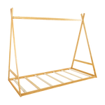 Kids Tent Montessori Toddler Floor Bed Wooden Bedframe Slat Support