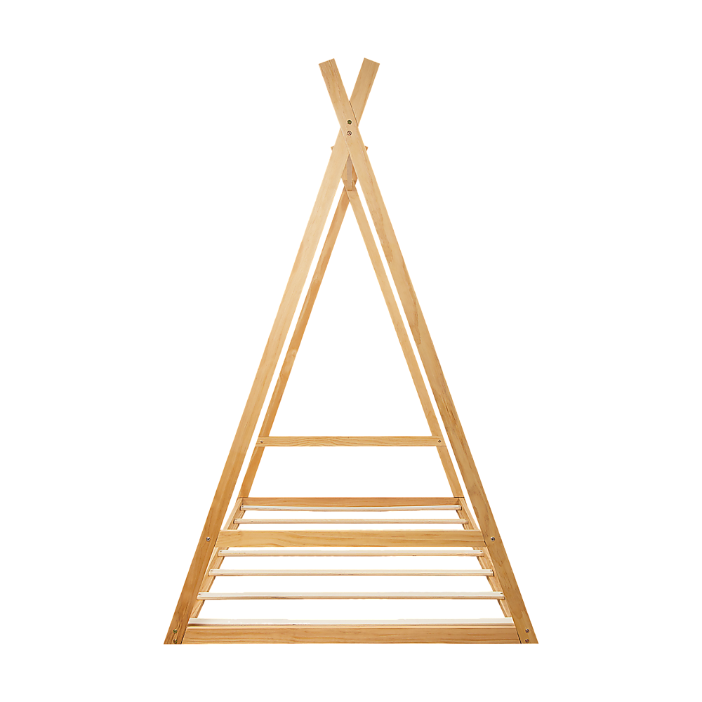 Kids Tent Montessori Toddler Floor Bed Wooden Bedframe Slat Support