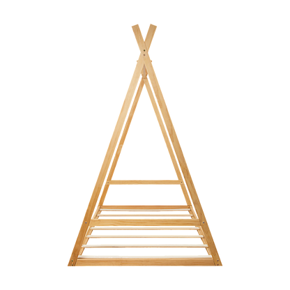 Kids Tent Montessori Toddler Floor Bed Wooden Bedframe Slat Support