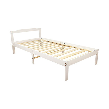 Natural Wooden Bed Frame Home Furniture Slat Support Wooden Frame