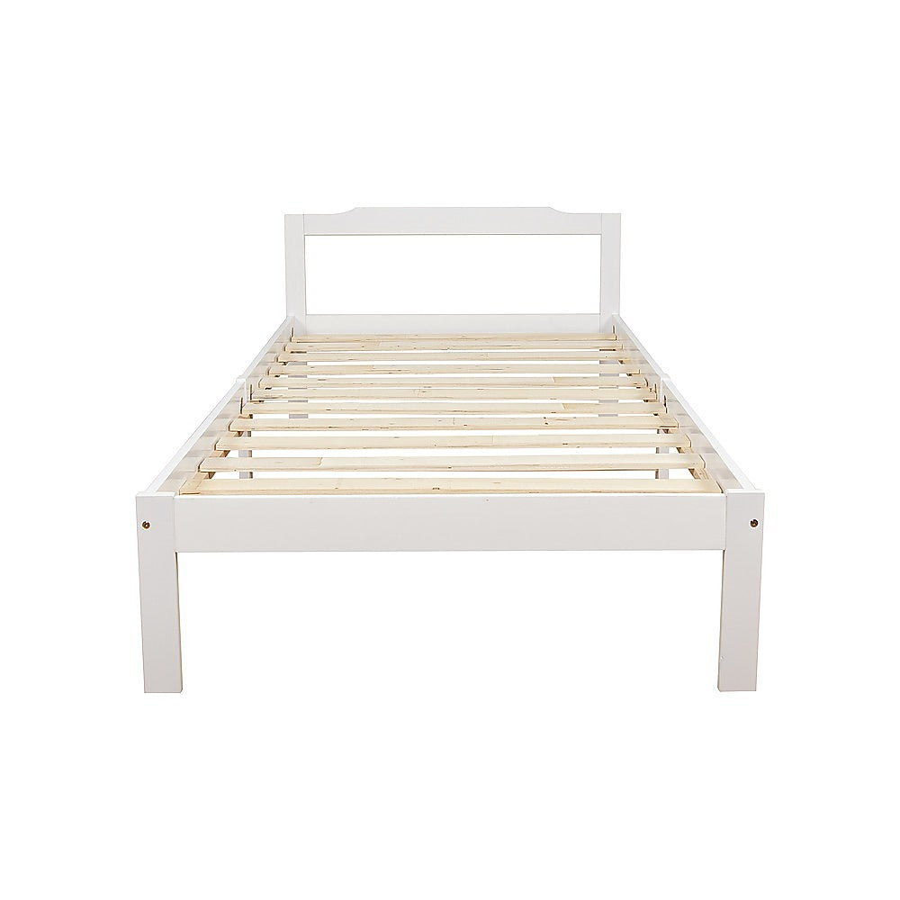 Natural Wooden Bed Frame Home Furniture Slat Support Wooden Frame