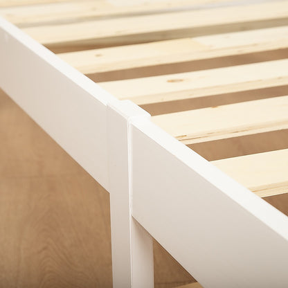 Natural Wooden Bed Frame Home Furniture Slat Support Wooden Frame
