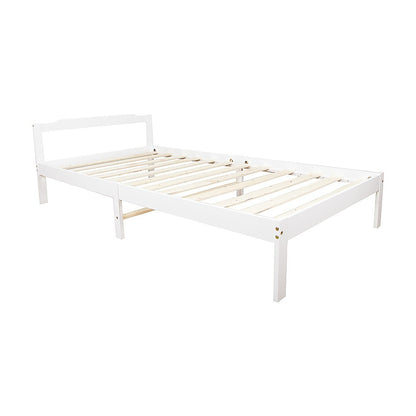 Natural Wooden Bed Frame Home Furniture Slat Support Wooden Frame