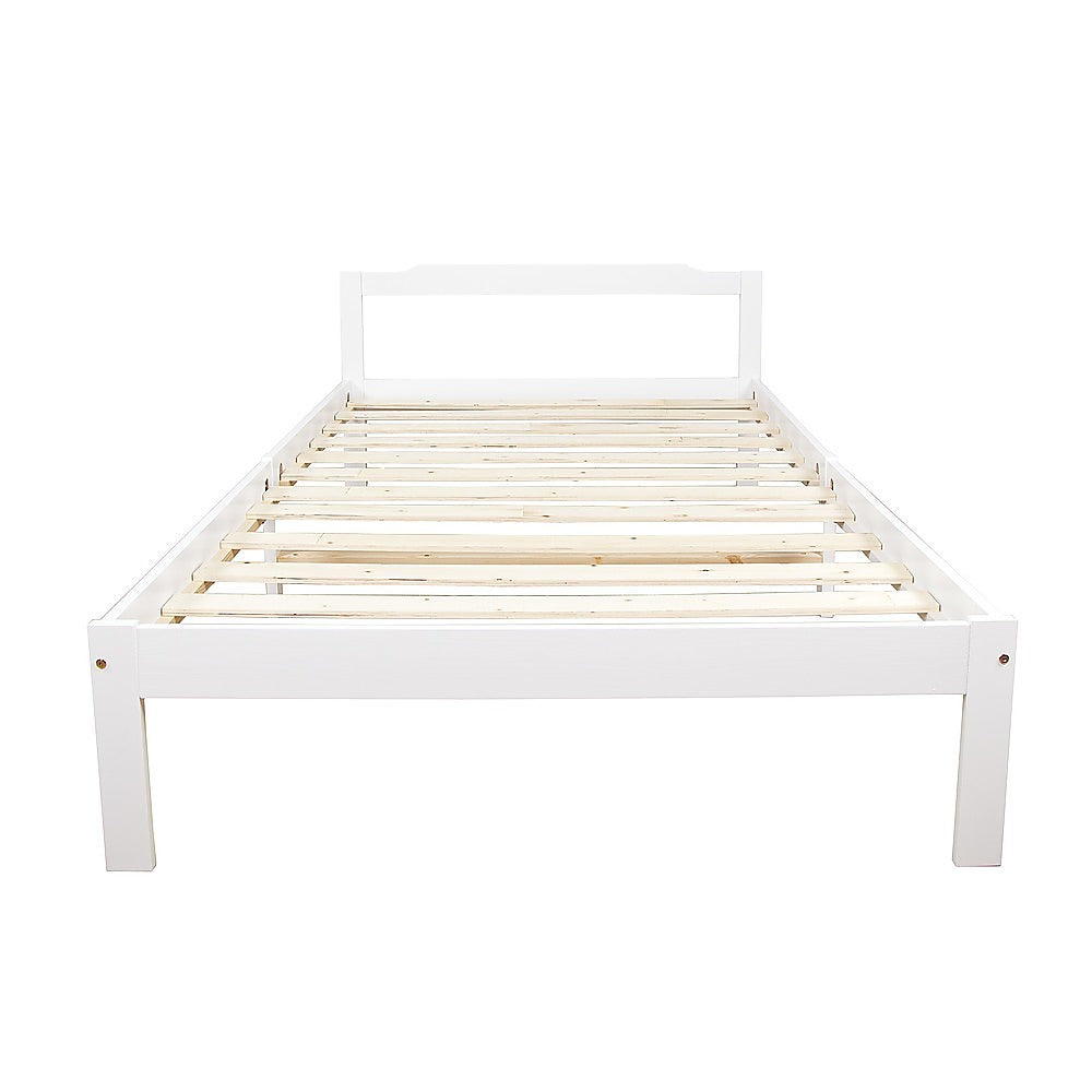 Natural Wooden Bed Frame Home Furniture Slat Support Wooden Frame