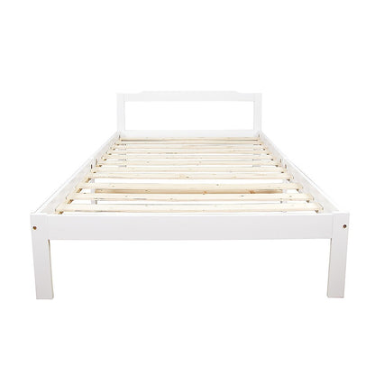 Natural Wooden Bed Frame Home Furniture Slat Support Wooden Frame