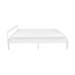 Double Wooden Bed Frame Home Furniture White Slat Support Wooden