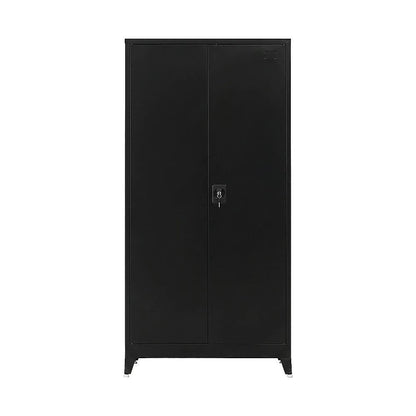 Metal Storage Cabinet Black 90x45x191cm