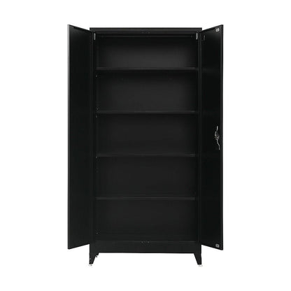 Metal Storage Cabinet Black 90x45x191cm