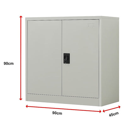 Metal Storage Cabinet Grey 90x45x90cm