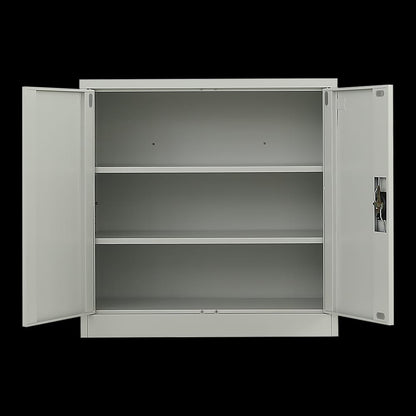 Metal Storage Cabinet Grey 90x45x90cm