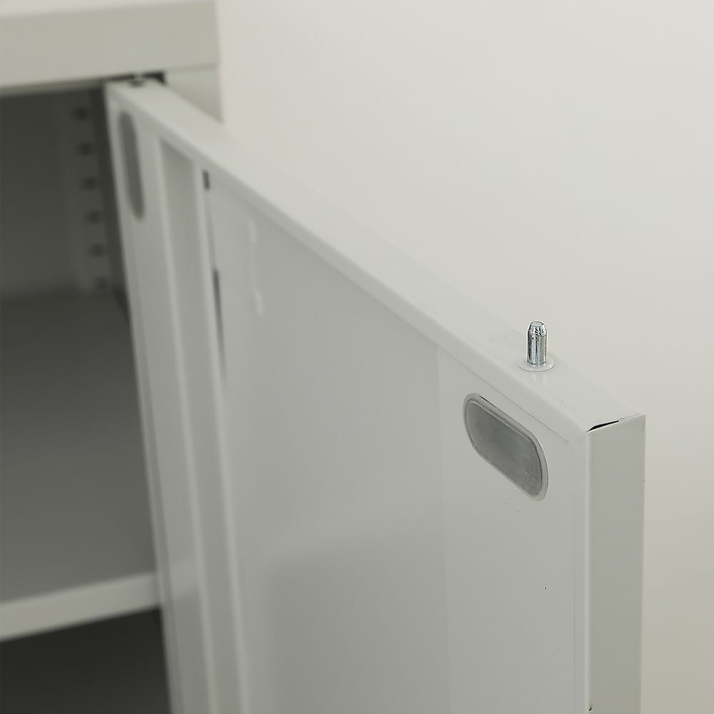 Metal Storage Cabinet Grey 90x45x90cm