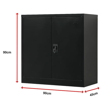 Metal Storage Cabinet Shelf 90x45x90cm