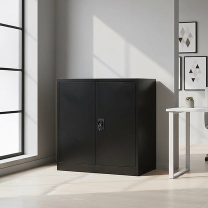 Metal Storage Cabinet Shelf 90x45x90cm