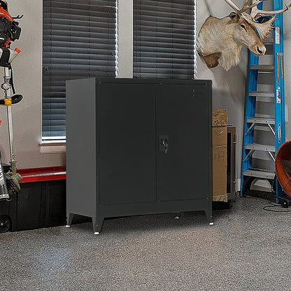 Metal Storage Cabinet Shelf 90x45x100cm
