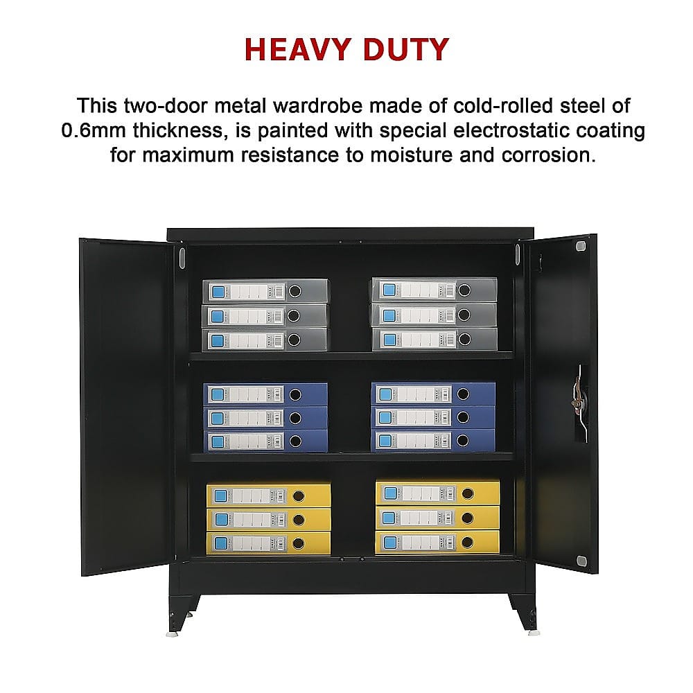 Metal Storage Cabinet Shelf 90x45x100cm