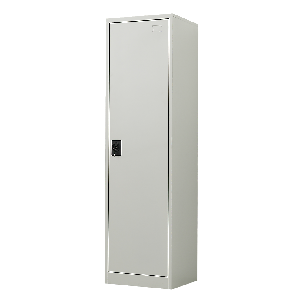 Single-Door Metal Tall Storage Cabinet For Home Office Or Gym