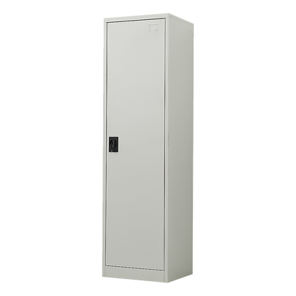Single-Door Metal Tall Storage Cabinet For Home Office Or Gym