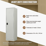 Single-Door Metal Tall Storage Cabinet For Home Office Or Gym