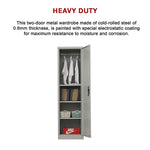 Single-Door Metal Tall Storage Cabinet For Home Office Or Gym