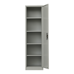 Single-Door Metal Tall Storage Cabinet For Home Office Or Gym