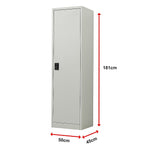 Single-Door Metal Tall Storage Cabinet For Home Office Or Gym