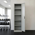 Single-Door Metal Tall Storage Cabinet For Home Office Or Gym