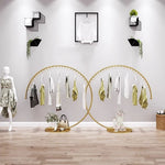 High Capacity Floor Clothing Rack 160cm with Curved Bar
