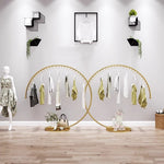 High Capacity Floor Clothing Rack 160cm with Curved Bar