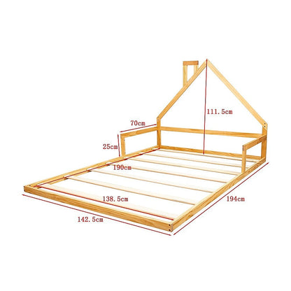 Pine Wood Bed Frame Double 194x142.5x111.5cm