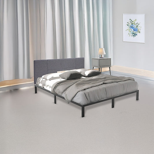 Single Full Metal Bed Frame Base Sturdy Steel Bed Base For