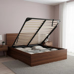 Queen Gas Lift Bed Mechanism With Frame Storage Platform & Sofa Bed