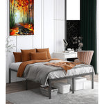 Queen Metal Bed Frame 45Cm High Full Steel Base Platform Gas Lift