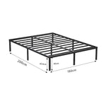 Queen Metal Bed Frame 45Cm High Full Steel Base Platform Gas Lift