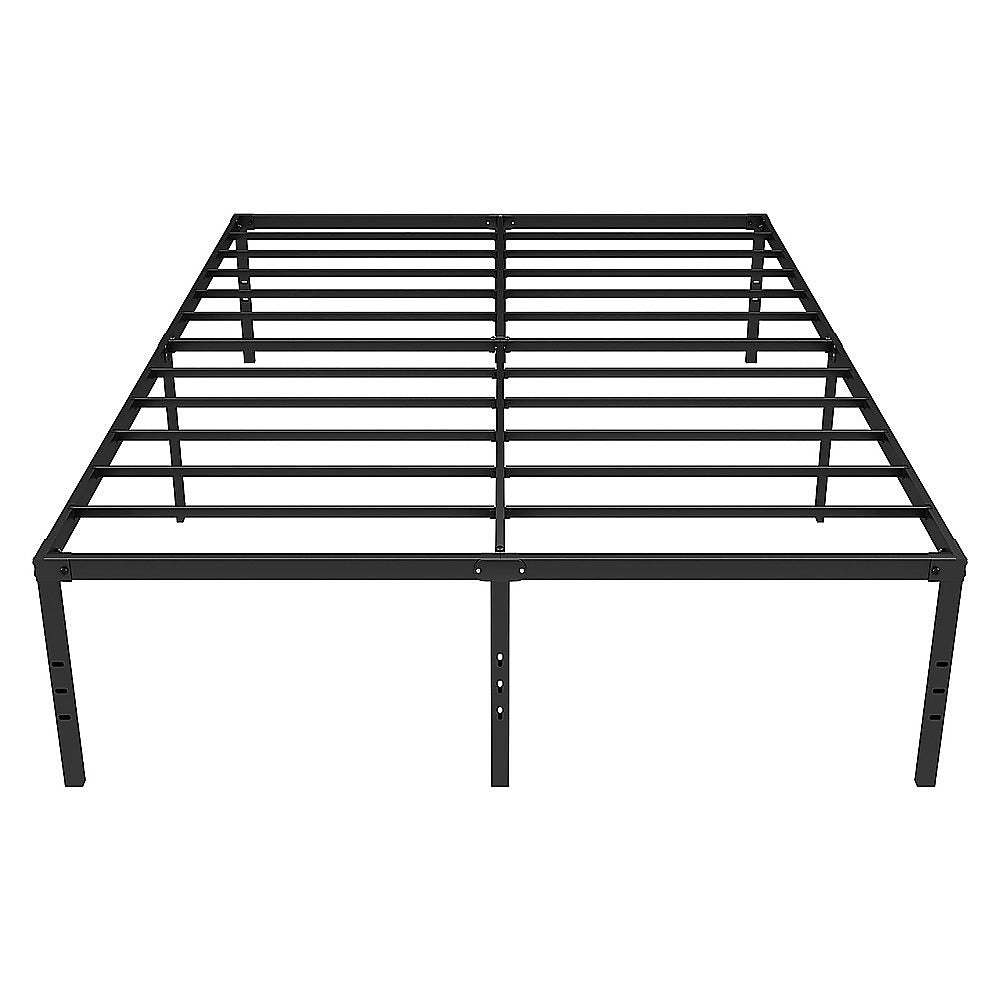 Queen Metal Bed Frame 45Cm High Full Steel Base Platform Gas Lift - 2