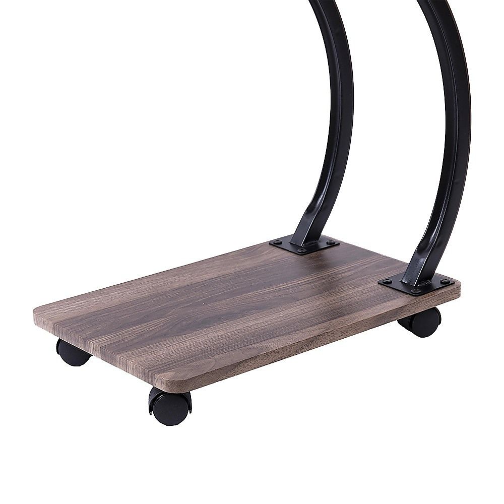 C-Shaped Side Table Wheels Sofa End Table | Home & Living - 5