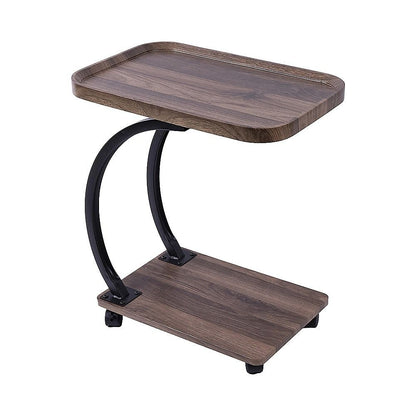 C-Shaped Side Table Wheels Sofa End Table | Home & Living - 4