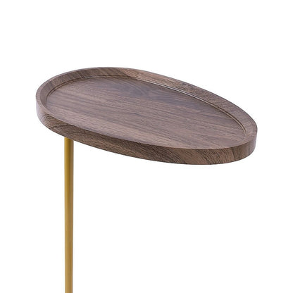 Oval Side Table Gold Base Sofa End Table | Home & Living - 3