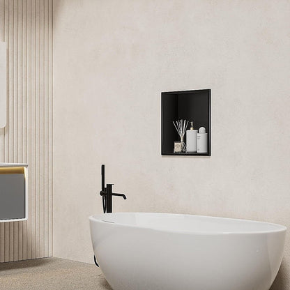 Stainless Steel Shower Niche 33x33cm Double Shelf | Home & Living