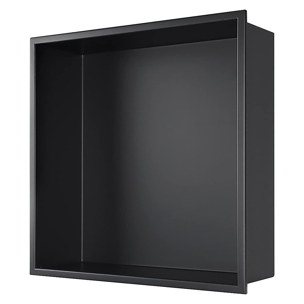 Stainless Steel Shower Niche 33x33cm Double Shelf | Home & Living