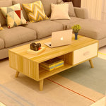 Coffee Table with Storage Drawer and Open Shelf