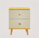 Wooden Bedside Cabinet with Two Drawers and Sturdy Legs