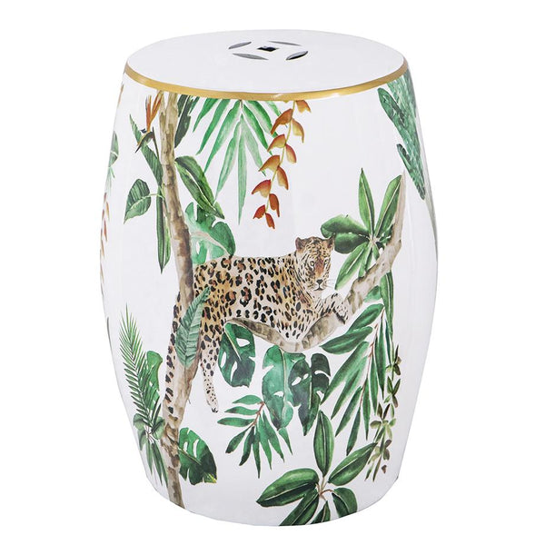  Leopard Ceramic Stool