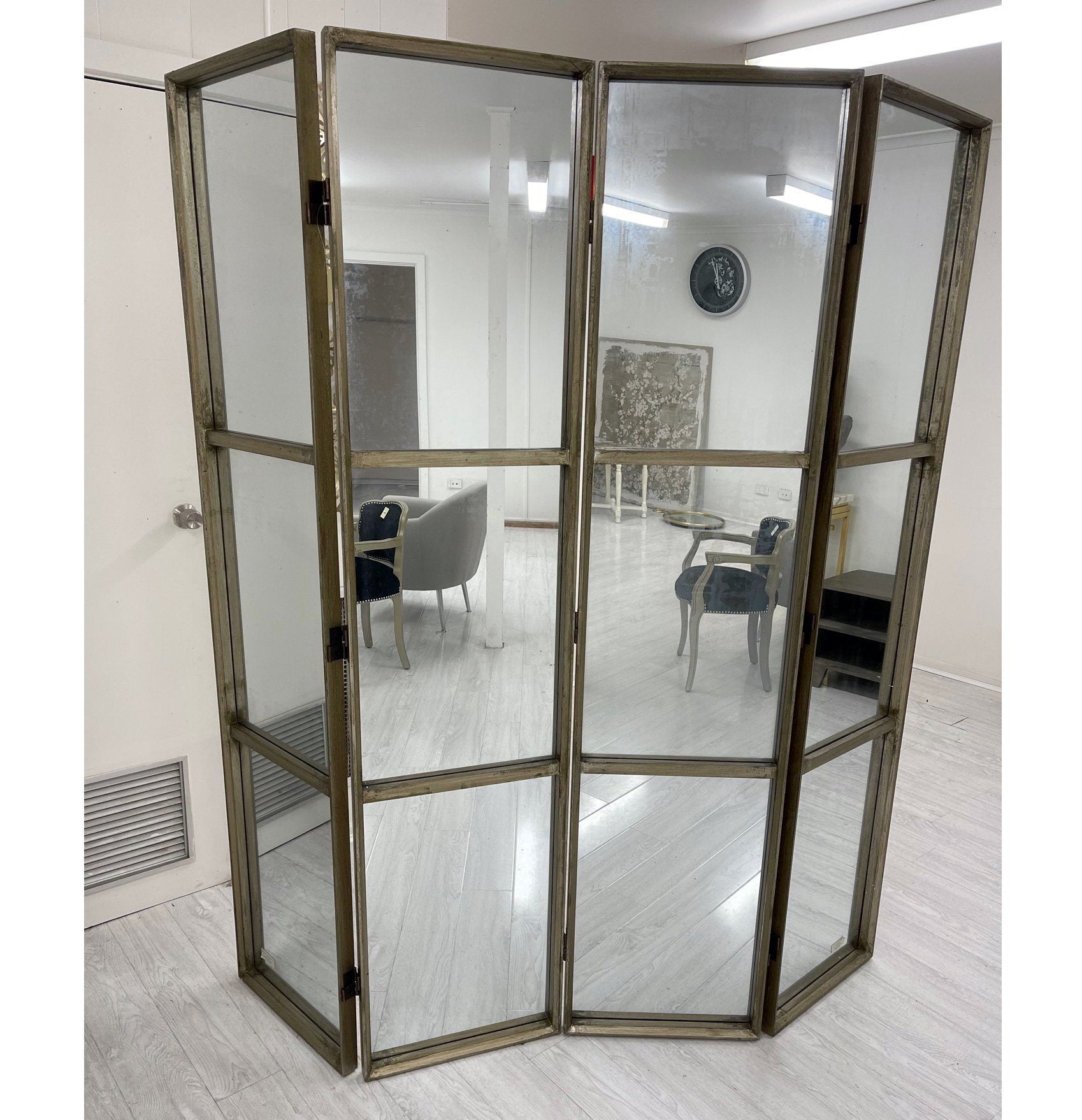 Exotic Melodies Mirror Bird Dressing Screen/Room Divider