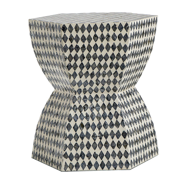  Monochrome Shell Stool/Side Table