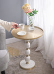 Jesicca Marble And Aluminuim Hand Made Side Table