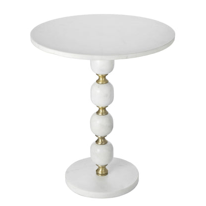 Pebble Marble And Aluminuim Hand Made Side Table